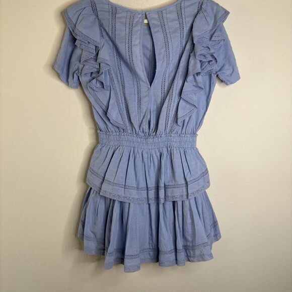 LoveShackFancy Natasha Dress Blue - Picture 3 of 7